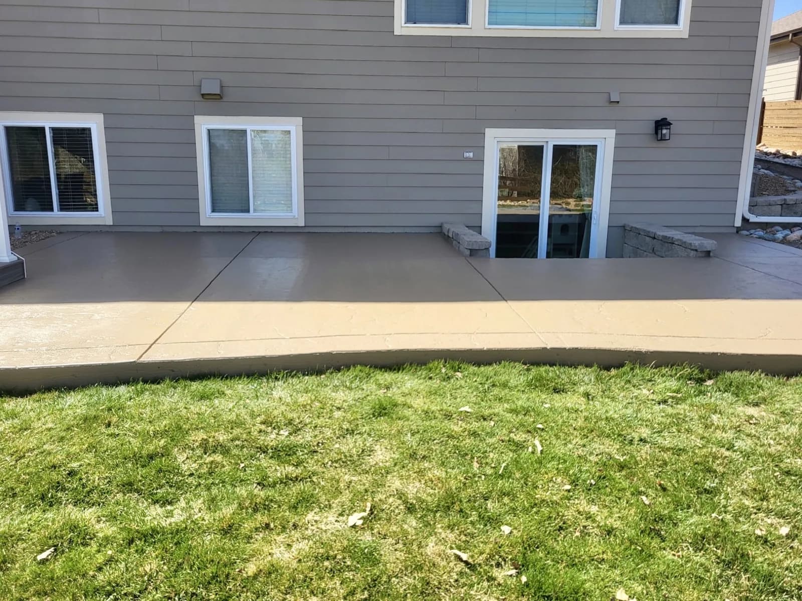 Completed backyard patio resurfacing in the Denver metro