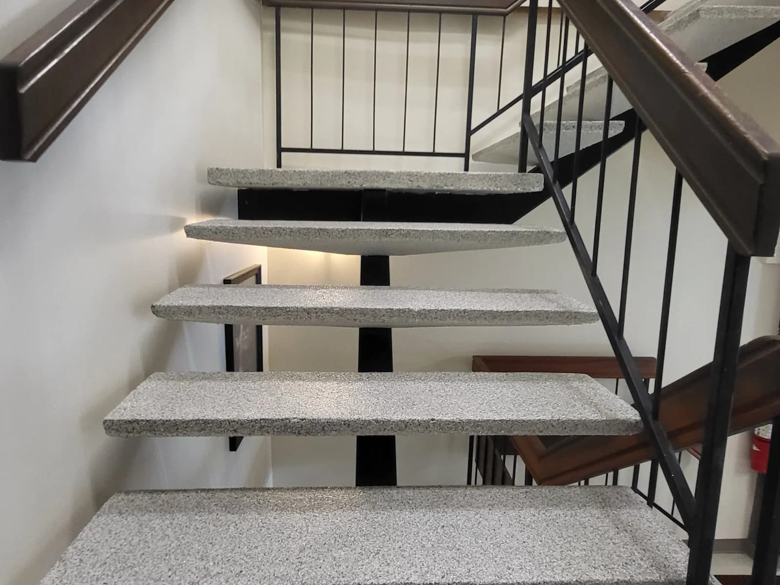 Commercial epoxy flake stairwell coating