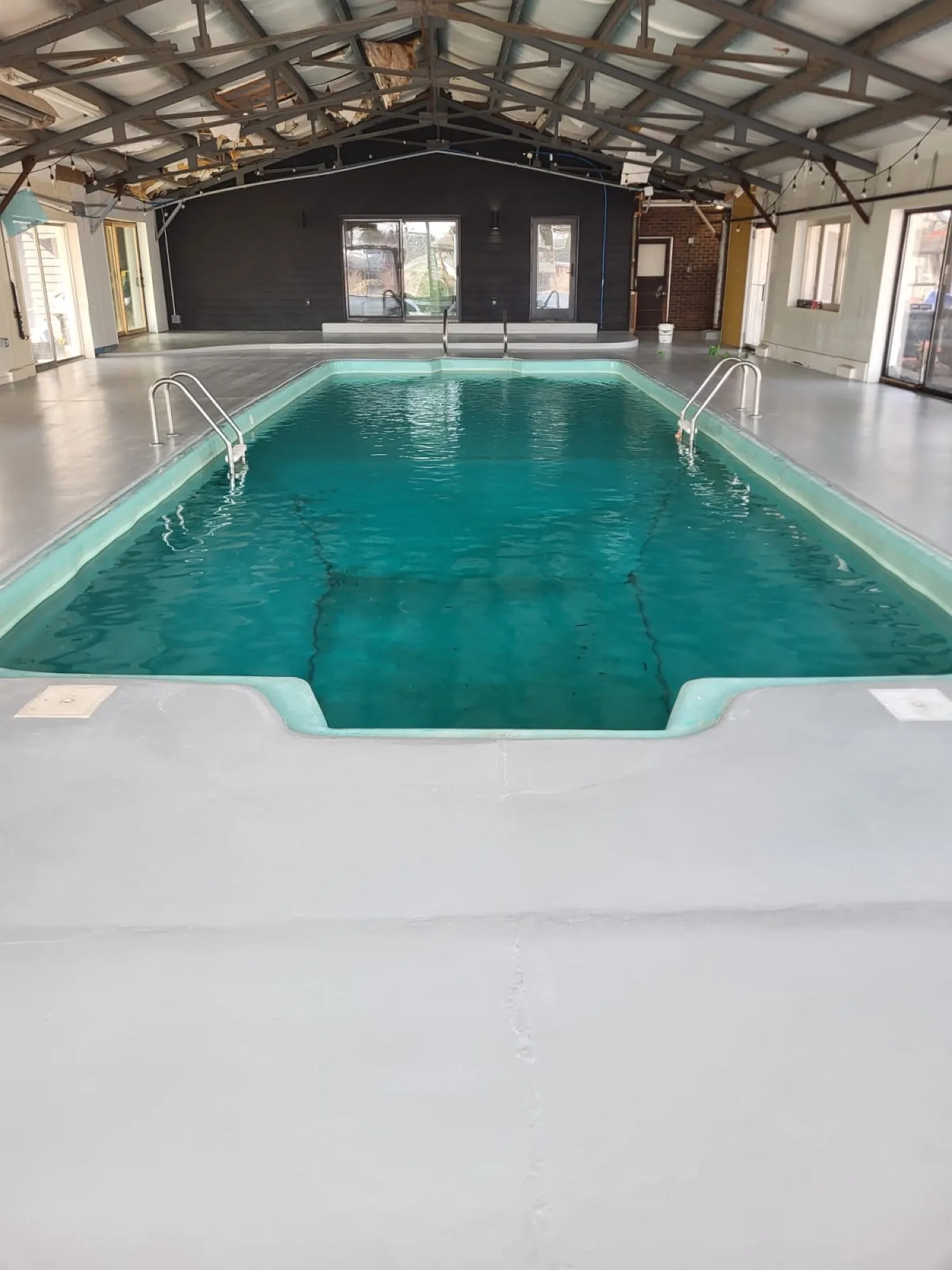 Indoor pool deck resurfacing in Colorado