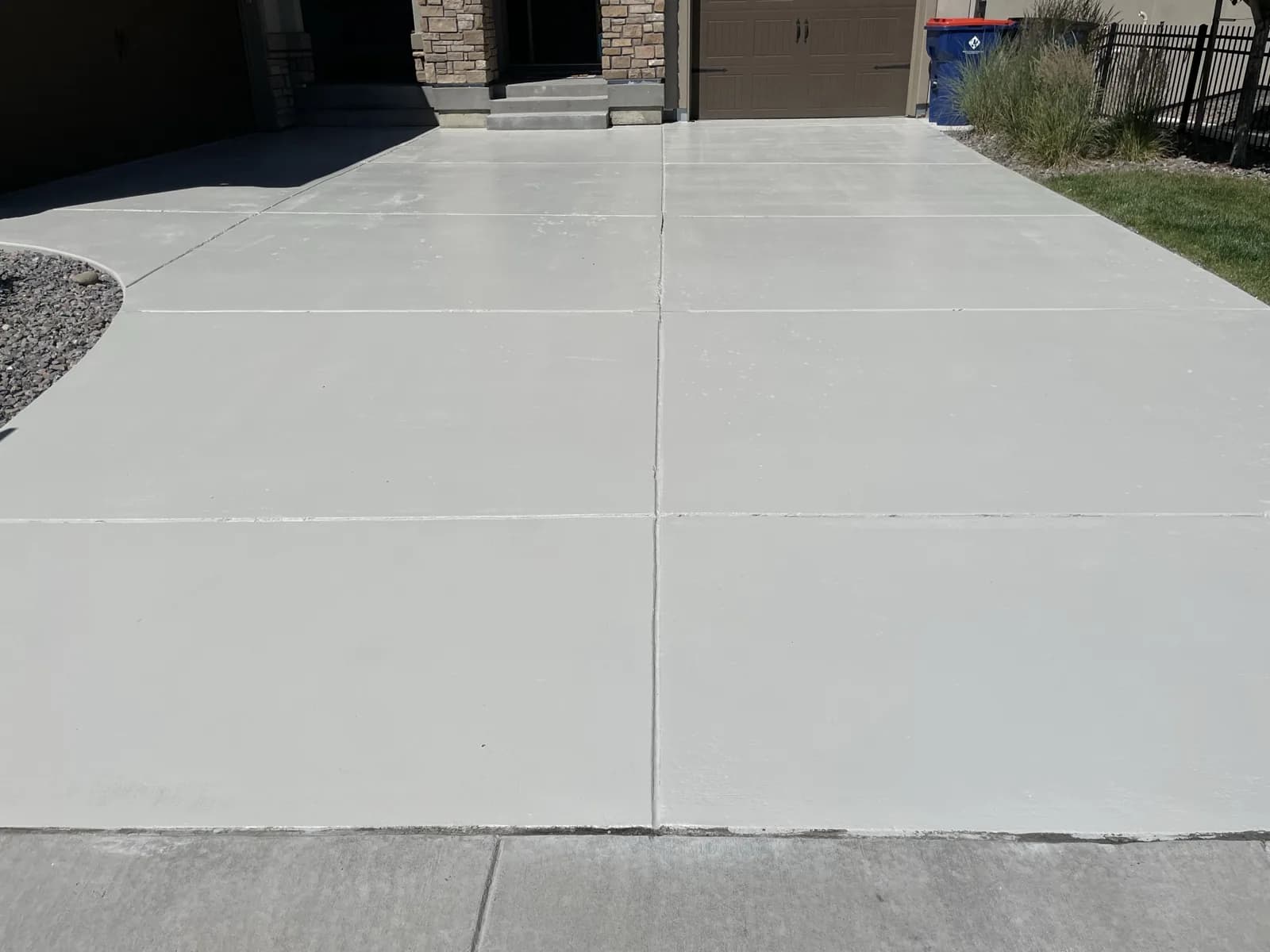 New concrete driveway poured and finished in Colorado