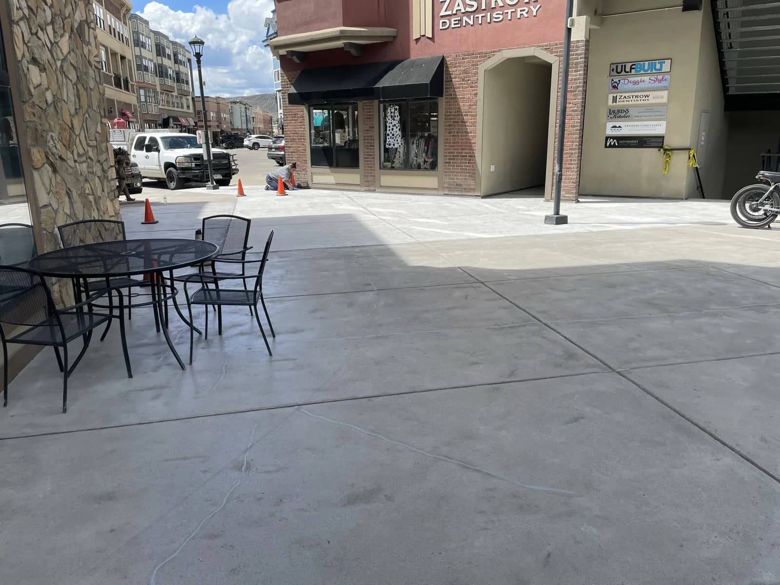Restaurant patio concrete resurfacing project