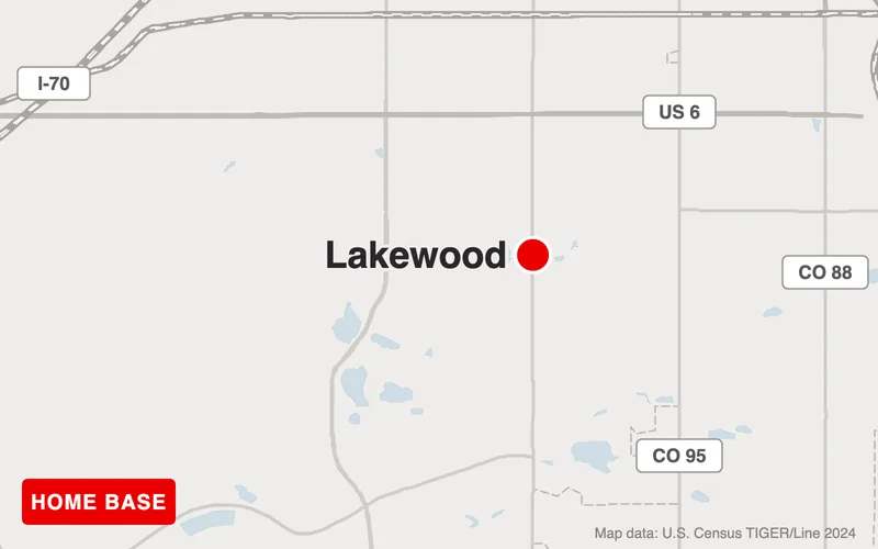 Map of Lakewood, Colorado, home base of Concrete Doctor